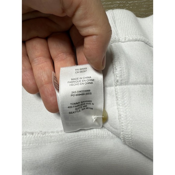 Tommy Bahama Aruba Stretch‎ Cotton Knit Blazer Womens Large White Floral Lined - Picture 8 of 10